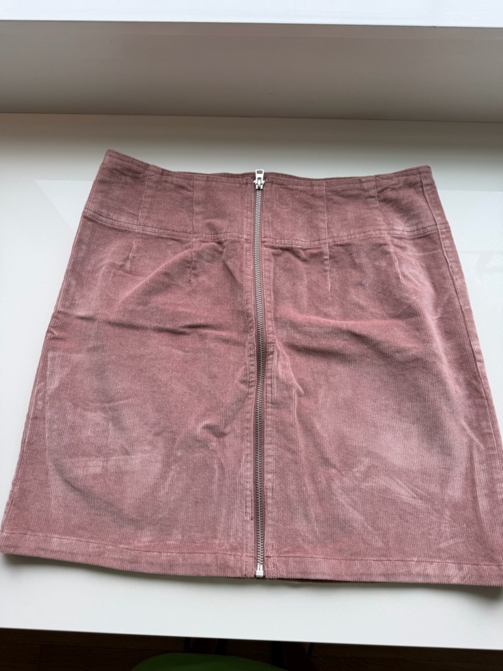 wild fable Mauve Corduroy Front-Zip Mini Skirt
